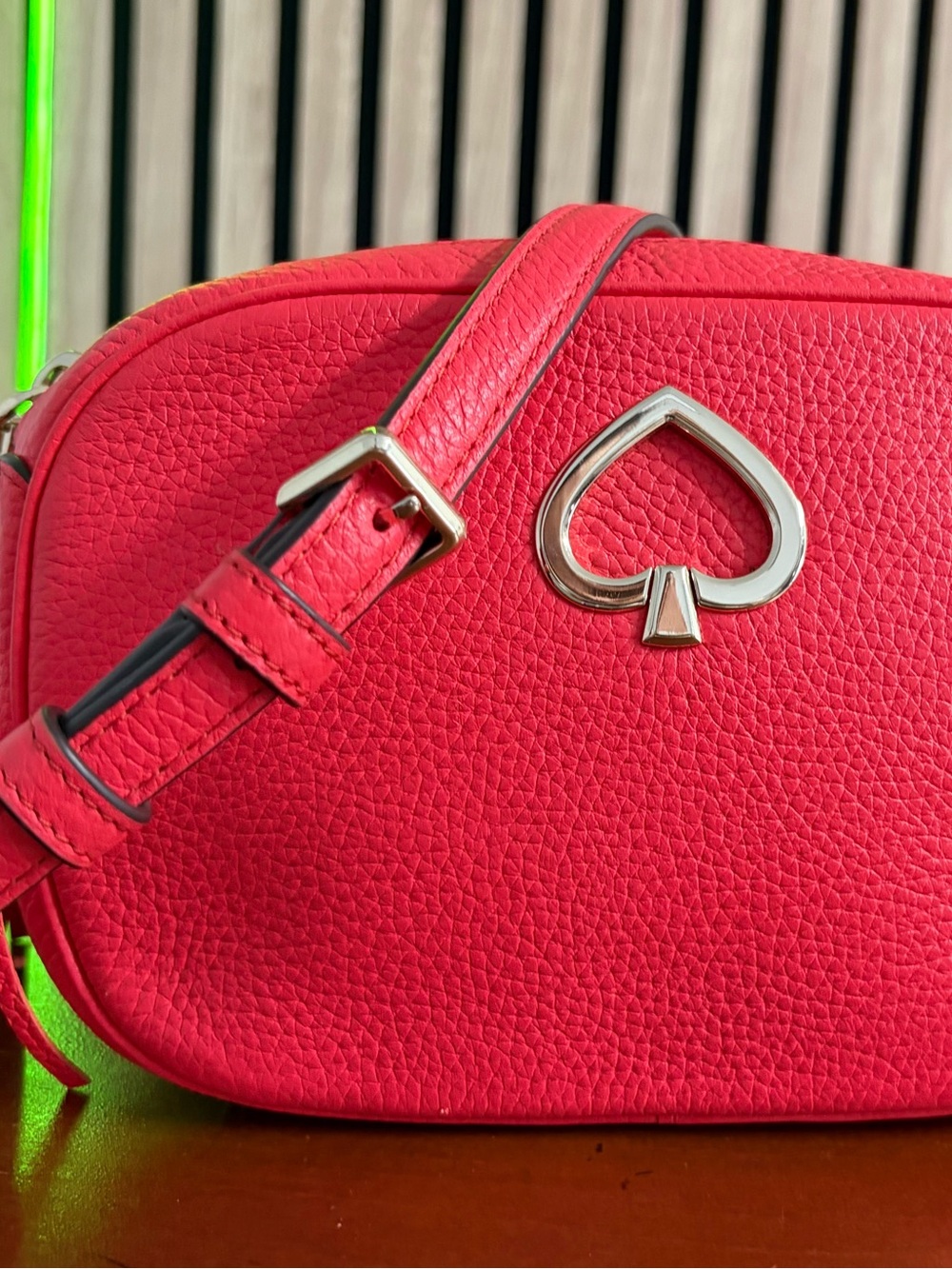 Kate Spade Kourtney Small Stoplight Pebble Leather Camera Bag Crossbody Handbag